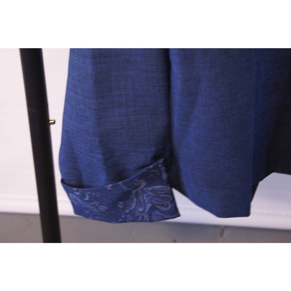 Sag Harbor Blazer Jacket Women's 18W Blue 100% Polyester Open Front Long Sleeve - Picture 6 of 12